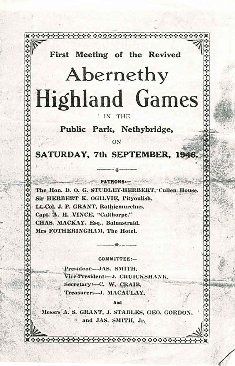 Flyer for 1947 Games